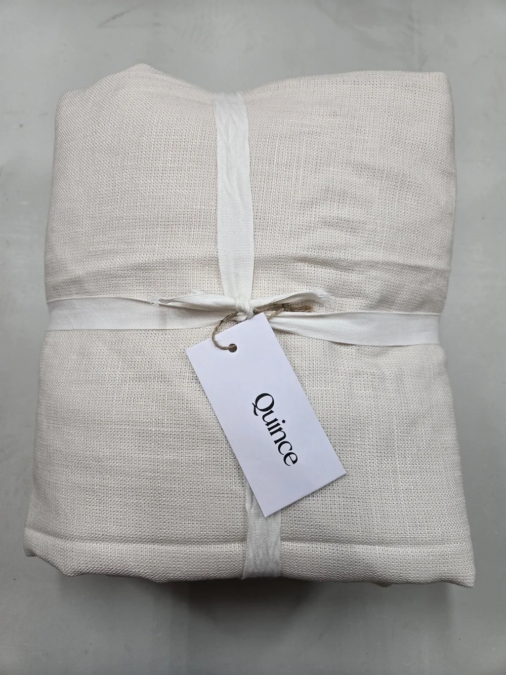 NWT QUINCE Set Of 2 48x84 Heavyweight European Linen Curtains Sand 0180